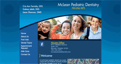 Desktop Screenshot of mcleanpediatricdentist.com
