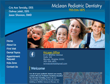 Tablet Screenshot of mcleanpediatricdentist.com
